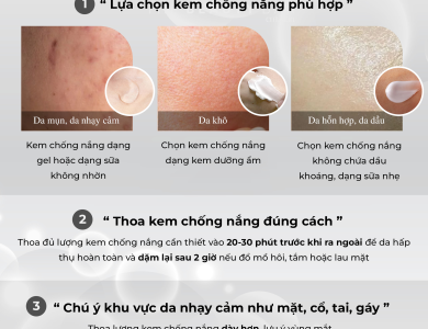 3 Bước Sử Dụng Kem Chống Nắng Đúng Cách Giúp Da Khỏe Mạnh & Ngăn Ngừa Lão Hóa – Chia Sẻ Từ EM Skin Bar